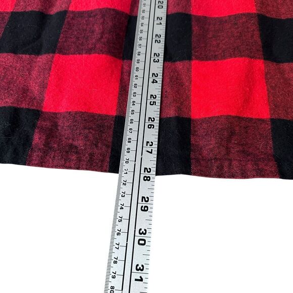 LL Bean Signature Chamois Flannel Shirt Womens Medium Pullover Red Buffalo Check - Picture 10 of 10